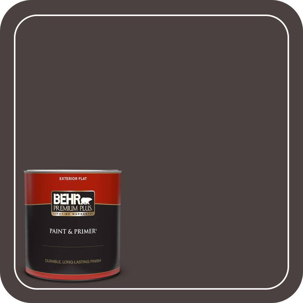 BEHR PREMIUM PLUS 1 qt. #PPU5-20 Sweet Molasses Flat Exterior Paint & Primer (1)
