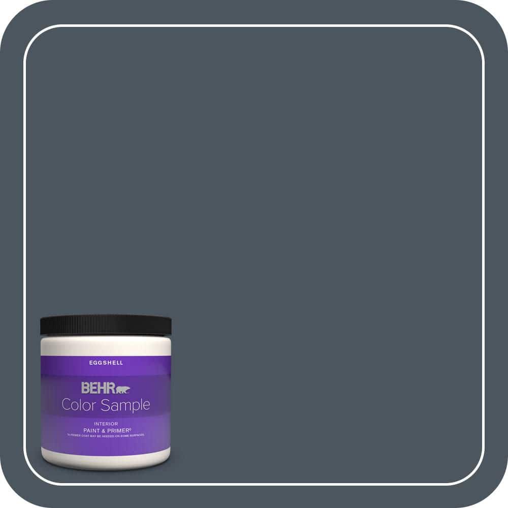 BEHR PREMIUM PLUS #N480-7 Midnight Blue Enamel Interior/ & Primer Color Sample (1)