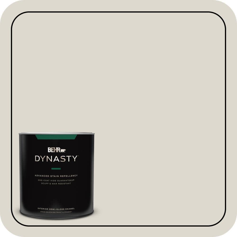 BEHR DYNASTY 1 qt. #N320-1 Campfire Ash Semi-Gloss Enamel Interior Stain-Blocking Paint & Primer