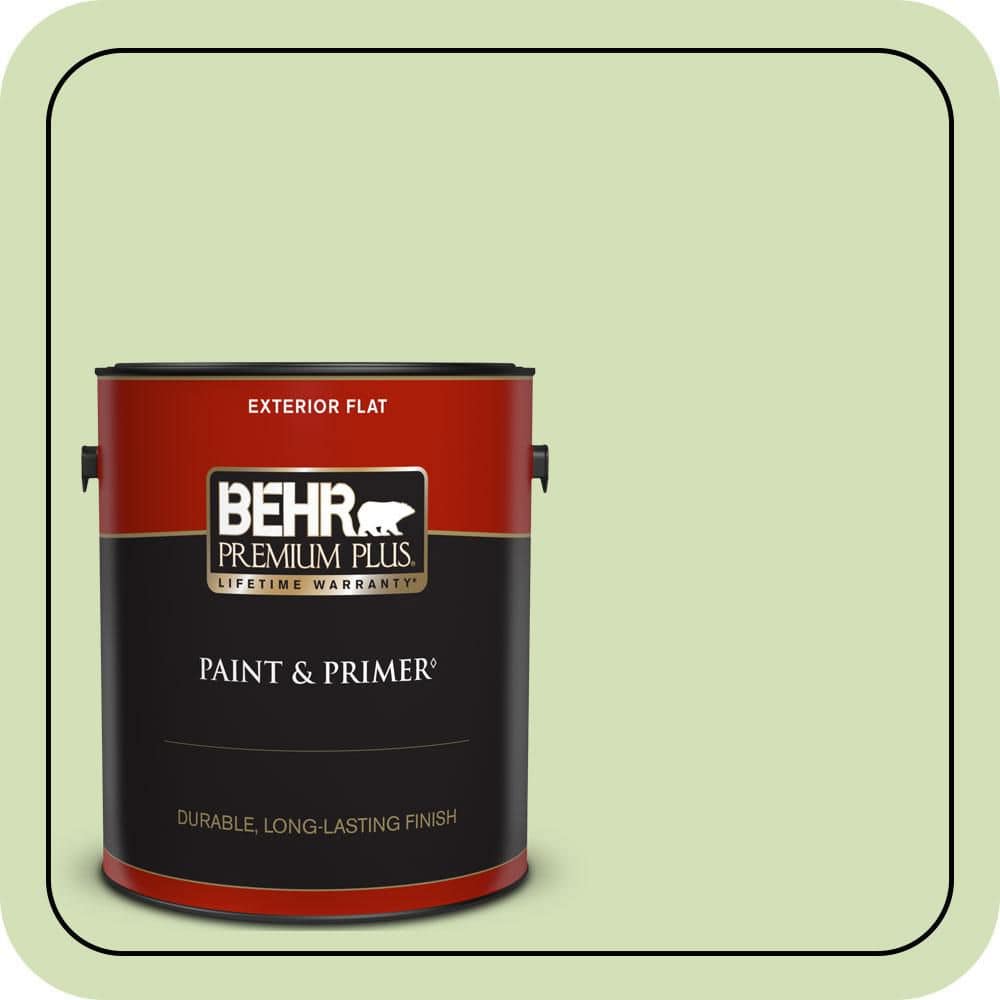 BEHR PREMIUM PLUS 1 gal. #MQ4-45 Spring Glow Flat Exterior Paint & Primer
