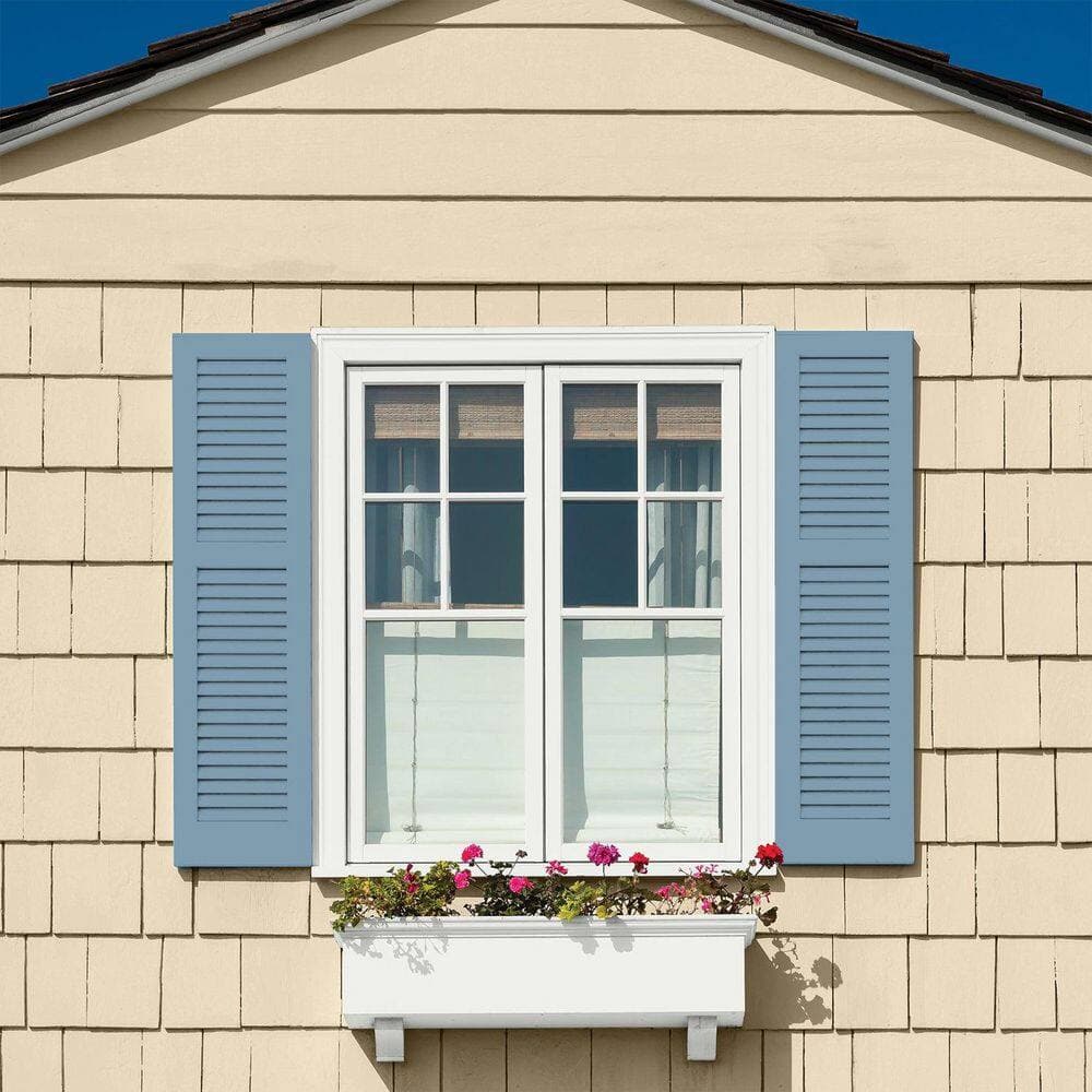Glidden Premium 1 qt. Americana PPG1152-4 Satin Exterior Latex Paint (4)