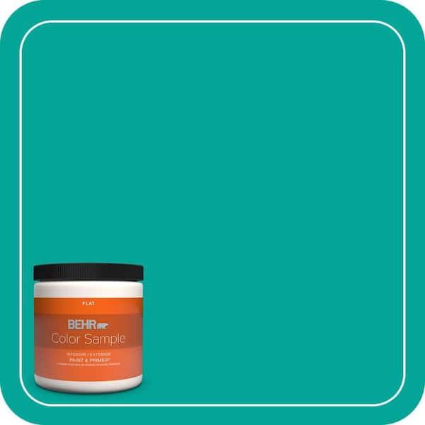 BEHR PREMIUM PLUS Home Decorators Collection #HDC-MD-22 Tropical Sea Enamel & Primer Color Sample (3)