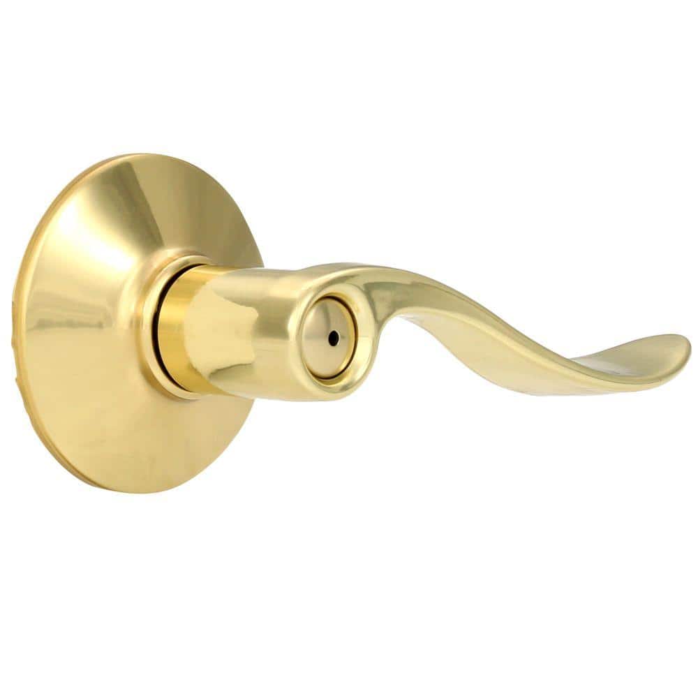 Schlage Accent Bright Brass Privacy Bed/Bath Door Handle (3)