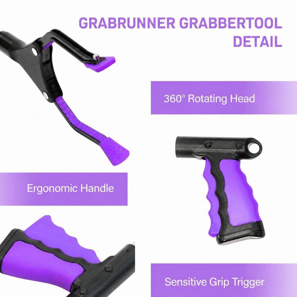 Misopily 32 in. Folding Reacher Grabber Tool with 360° Rotating Head Magnet Ergonomic Handle for Seniors Disabled (1-Piece) (3)