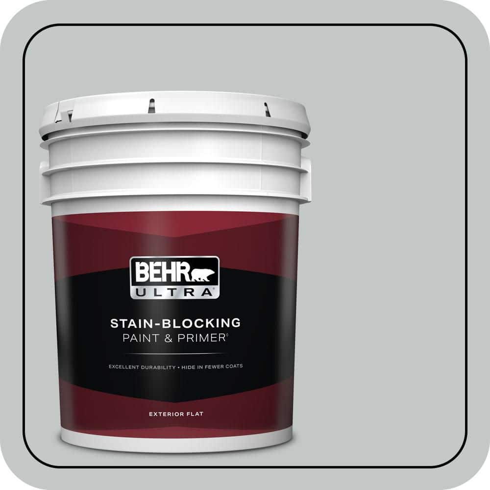 BEHR ULTRA 5 gal. #N450-2 Zero Gravity Flat Exterior Paint & Primer