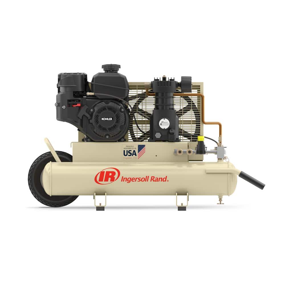 Ingersoll Rand 8 Gal. 135 PSI Portable Wheelbarrow 5.5 HP Gas Kohler Engine Air Compressor (1)