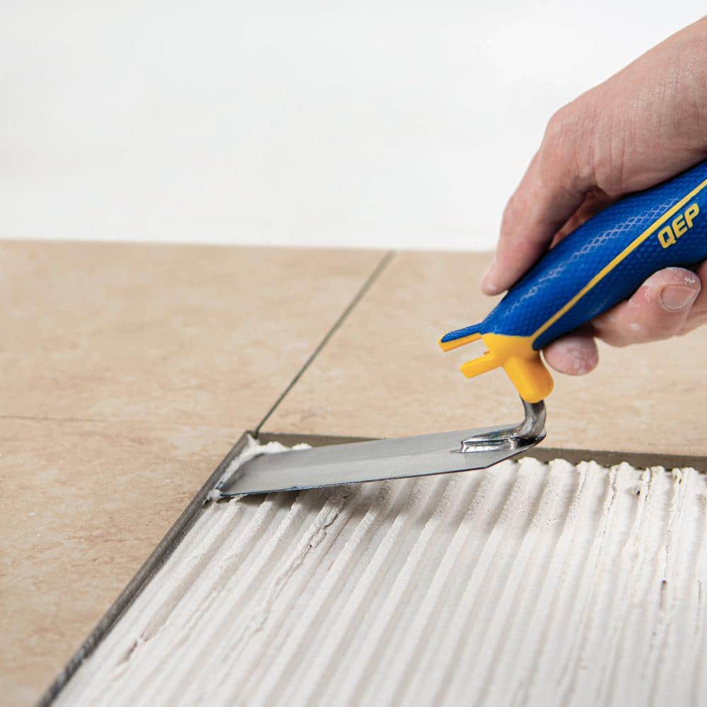 QEP 6 in. x 2 in. Comfort Grip Flat Margin Flooring Trowel with Bucket Hook (4)