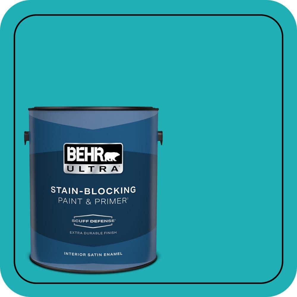 BEHR ULTRA 1 gal. #500B-5 Mermaid Treasure Extra Durable Satin Enamel Interior Paint & Primer