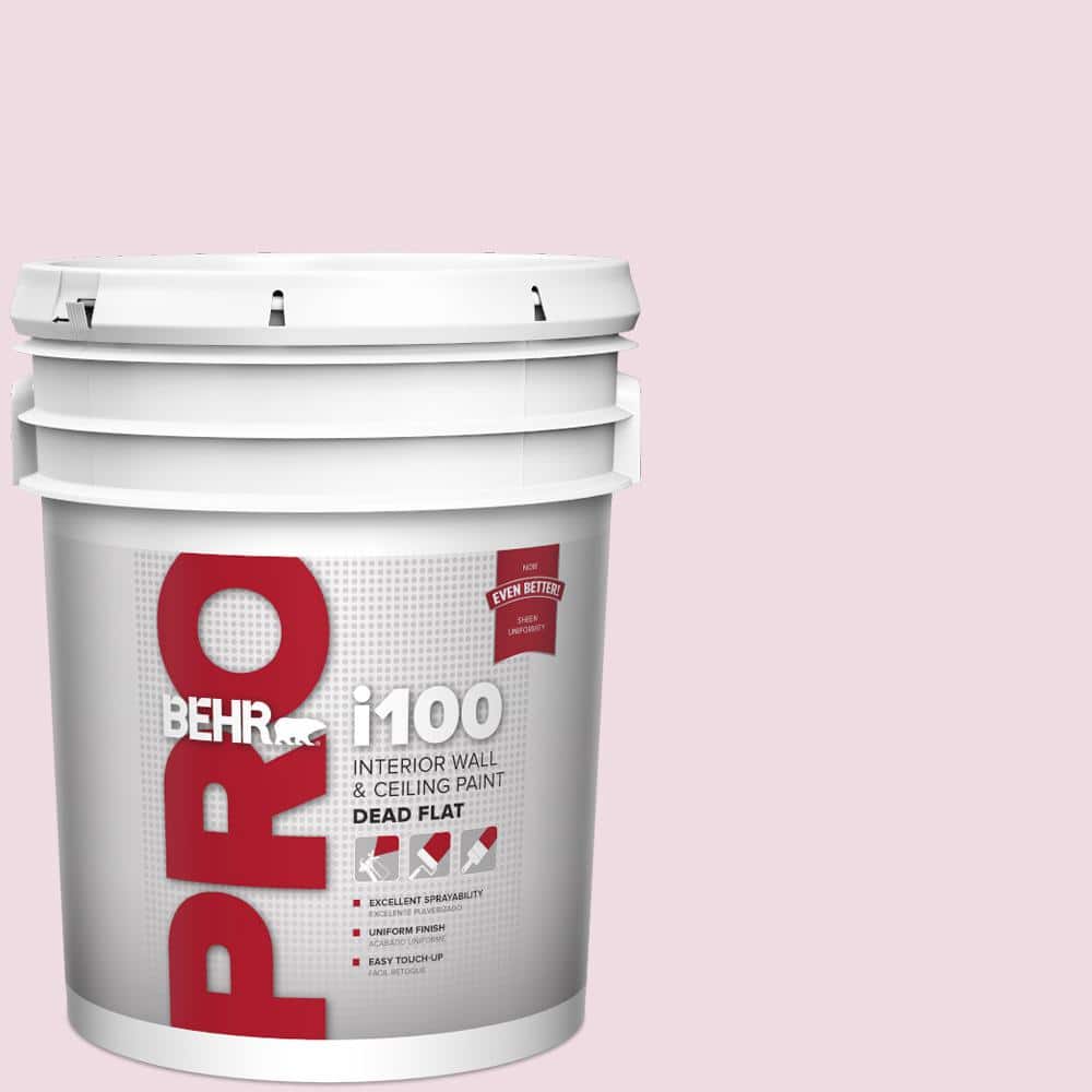 BEHR PRO 5 gal. #M130-1 Pink Posies Dead Flat Interior Paint