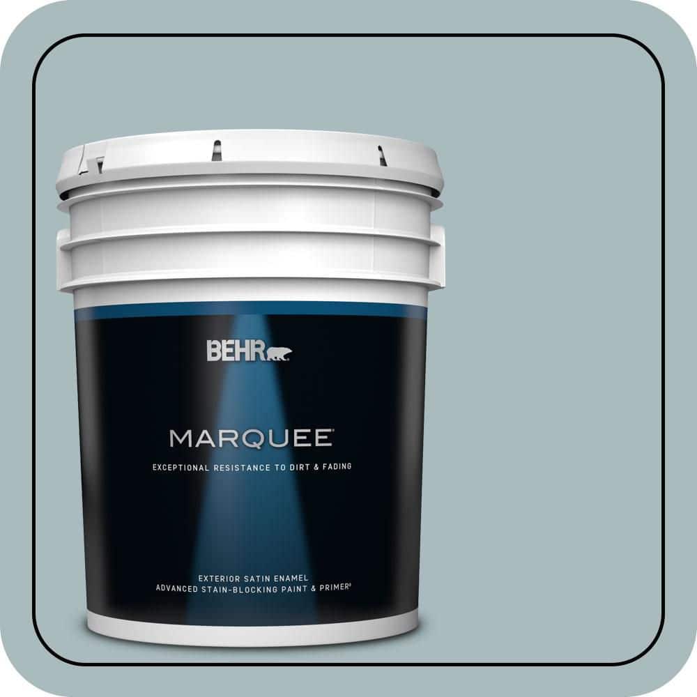 BEHR MARQUEE 5 gal. #MQ6-04 Gray Wool Satin Enamel Exterior Paint & Primer (1)