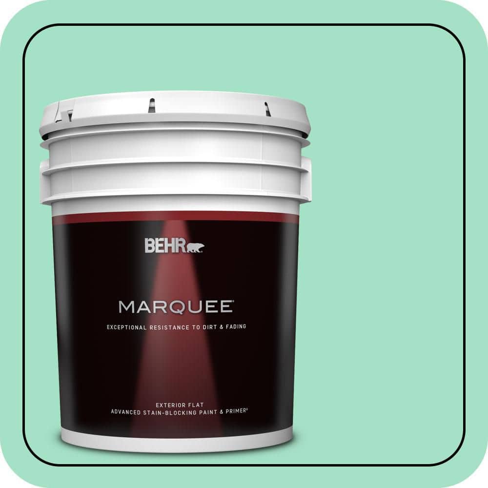 BEHR MARQUEE 5 gal. #470A-3 Reef Green Flat Exterior Paint & Primer