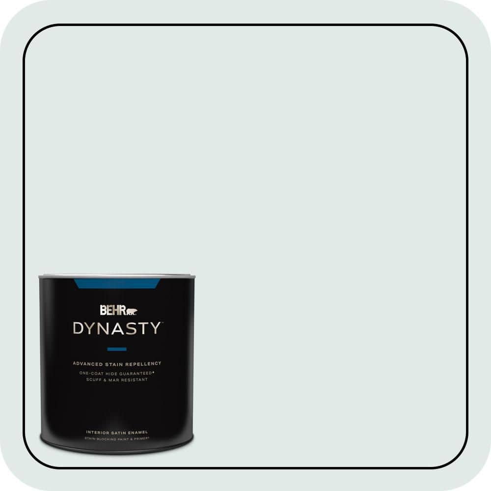 BEHR DYNASTY 1 qt. #W-D-520 Clear View Satin Enamel Interior Stain-Blocking Paint & Primer