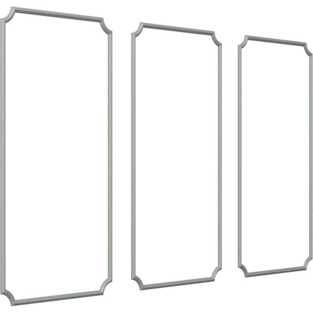 Ekena Millwork 24 in. W x 48 in. H Unfinished Polyurethane Large Classic Panel Moulding Kit (Triple Panel) (2)