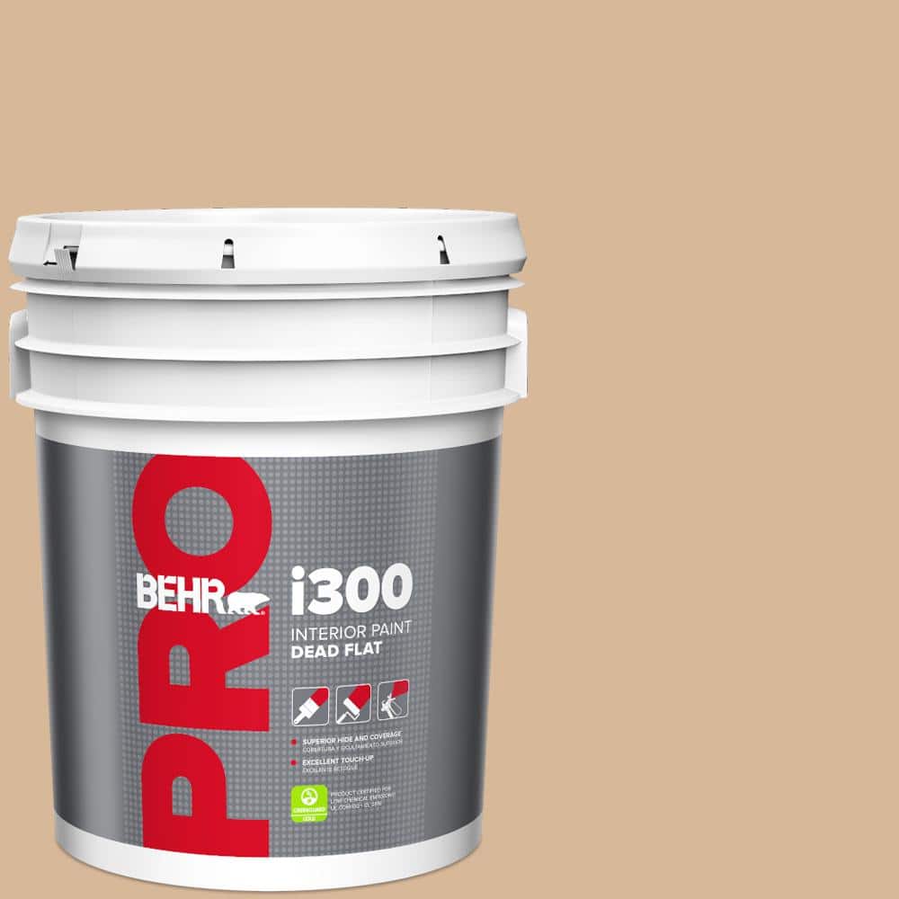 BEHR PRO 5 gal. #S260-3 Dusty Gold Dead Flat Interior Paint