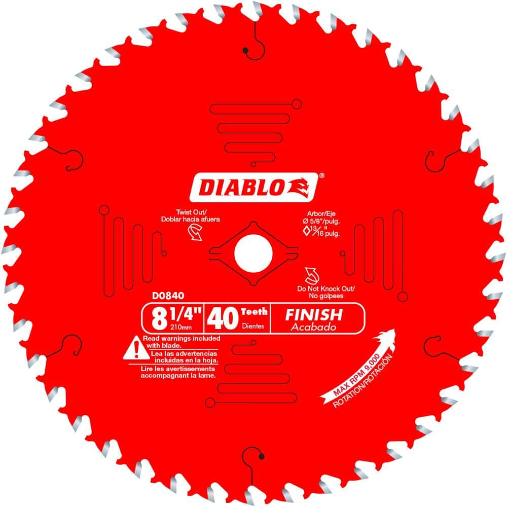 DIABLO 8-1/4in. x 40-Teeth Finishing Circular Saw Blade for Wood