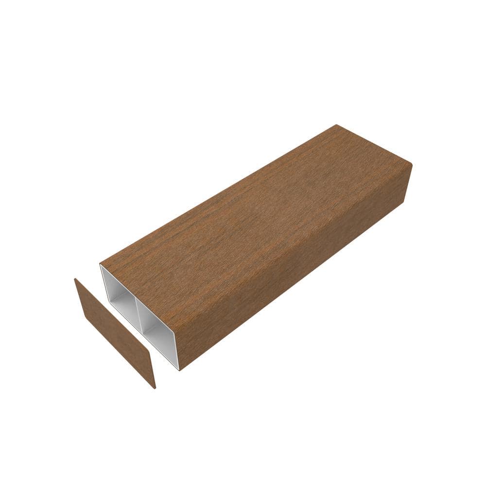 NewTechWood Alusions 2 in. x 4 in. Wood Grain Peruvian Teak Composite Aluminum Coextruded End Caps (Bag of 10) (2)
