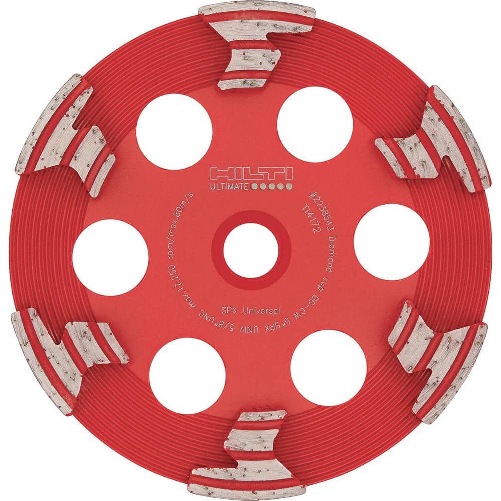 Hilti 5 in. x 5/8-11 in. Threaded Arbor SPX Diamond Cup Wheel for Angle Grinders (1)