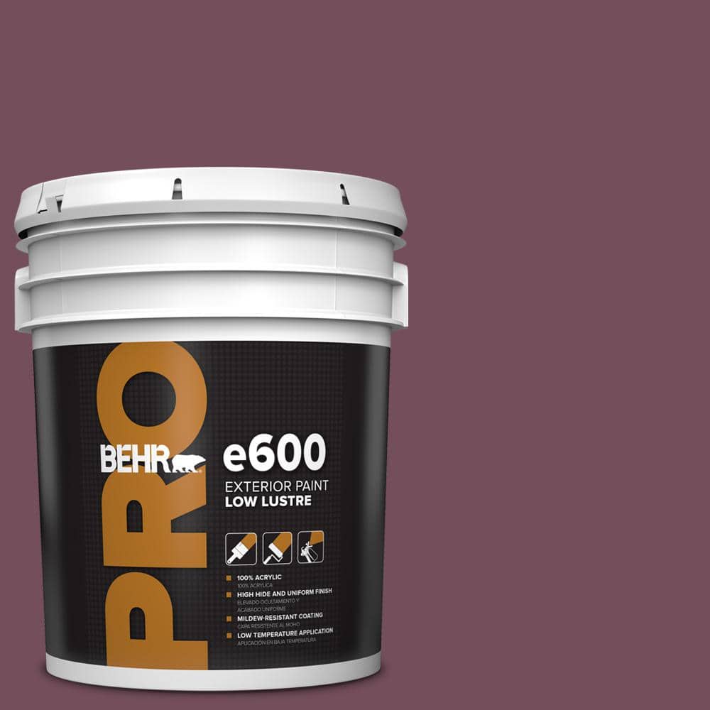 BEHR PRO 5 gal. #S120-7 Fine Wine Low Luster Exterior Paint