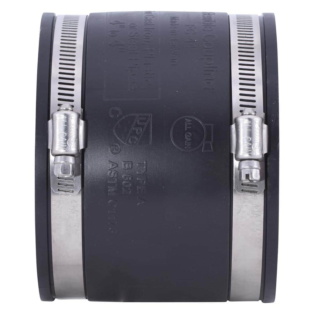 EASTMAN 4 in. x 4 in. PVC DWV Mechanical Flexible Coupling (3)