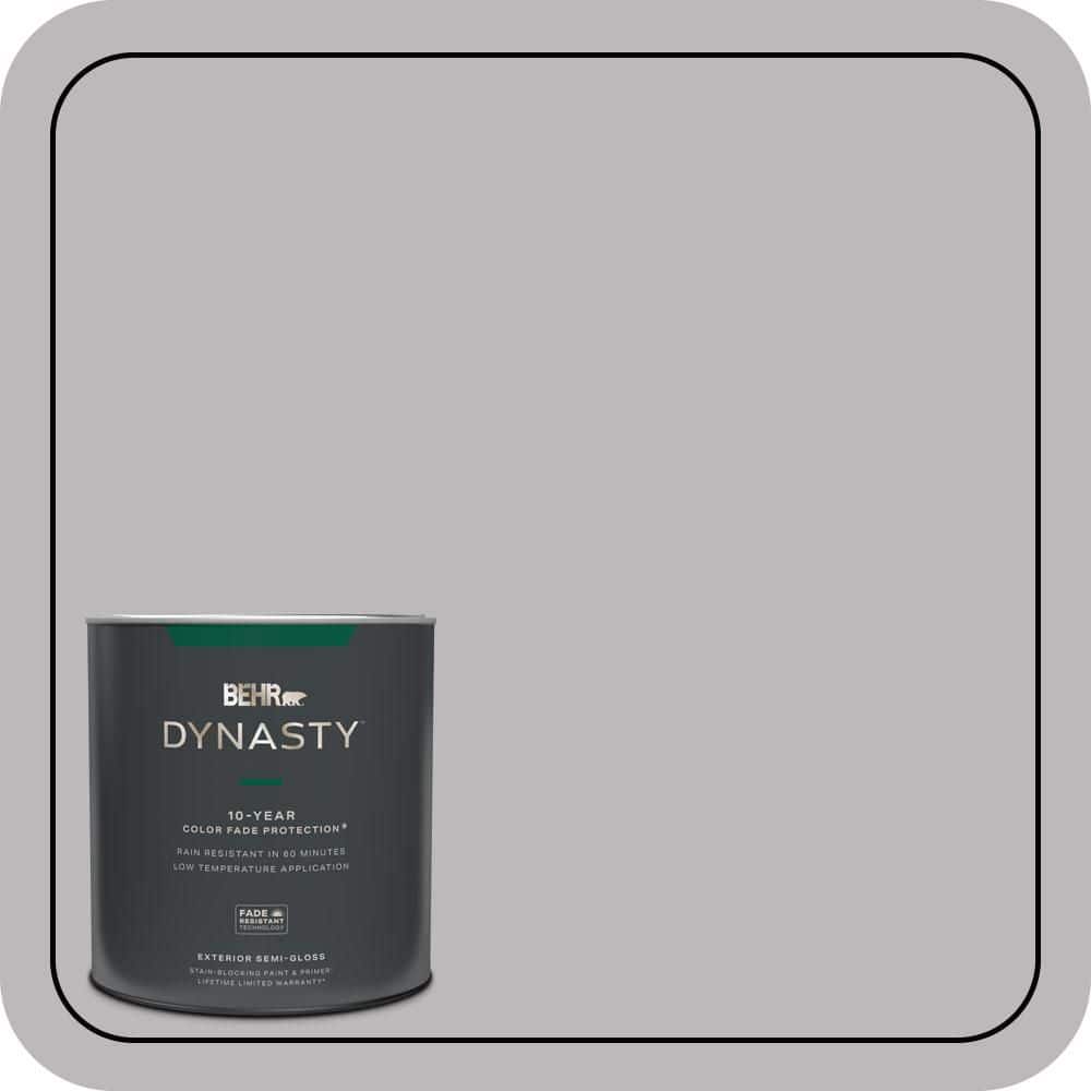BEHR DYNASTY 1 qt. #PPU16-10 French Lilac Semi-Gloss Enamel Exterior Stain-Blocking Paint & Primer