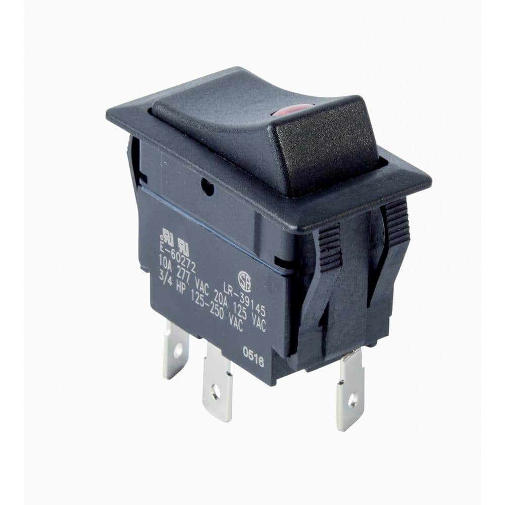 Gardner Bender 10 Amp Single-Pole Illuminated Rocker Black Switch (2)