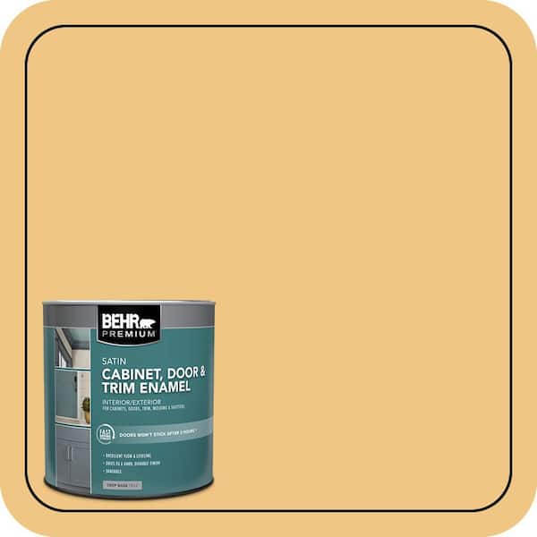 BEHR PREMIUM 1 qt. #M290-4 Garbanzo Paste Satin Enamel Interior/Exterior Cabinet, Door & Trim Paint (2)