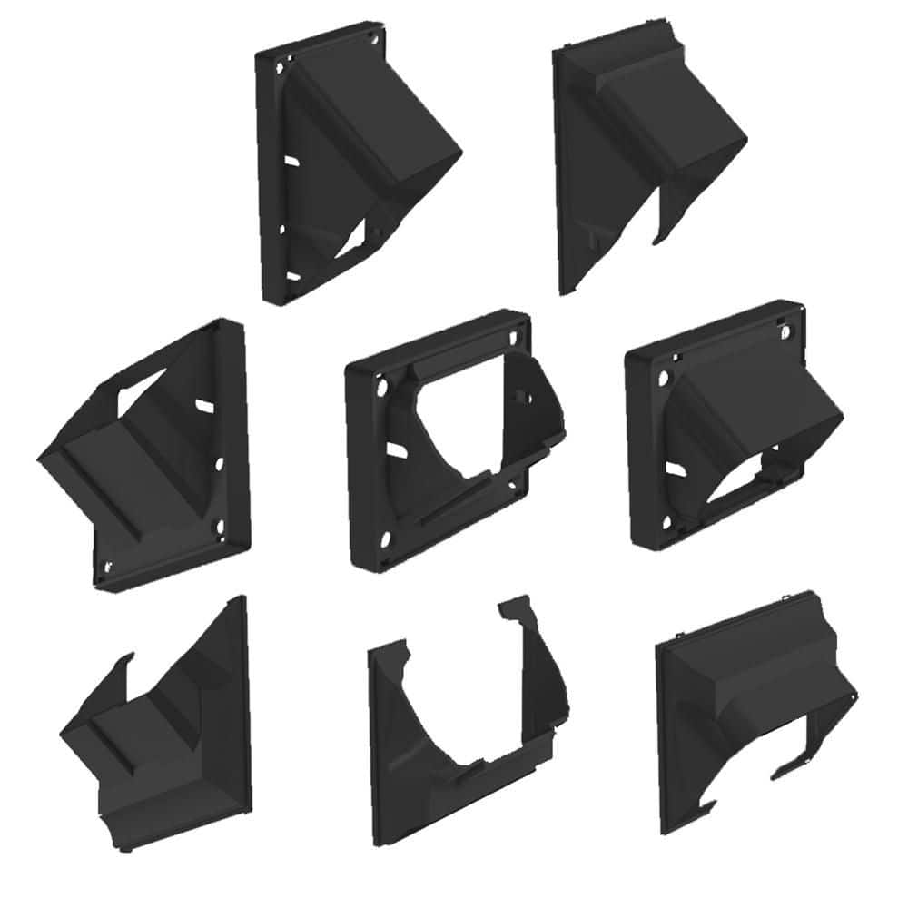 Deckorators Black Stair Brackets for Composite Railing with Square Composite Balusters (4-Pack) (1)
