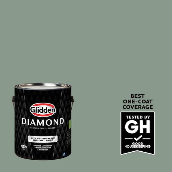 Glidden Diamond 1 gal. PPG1134-5 Birch Forest Satin Interior Paint with Primer (2)
