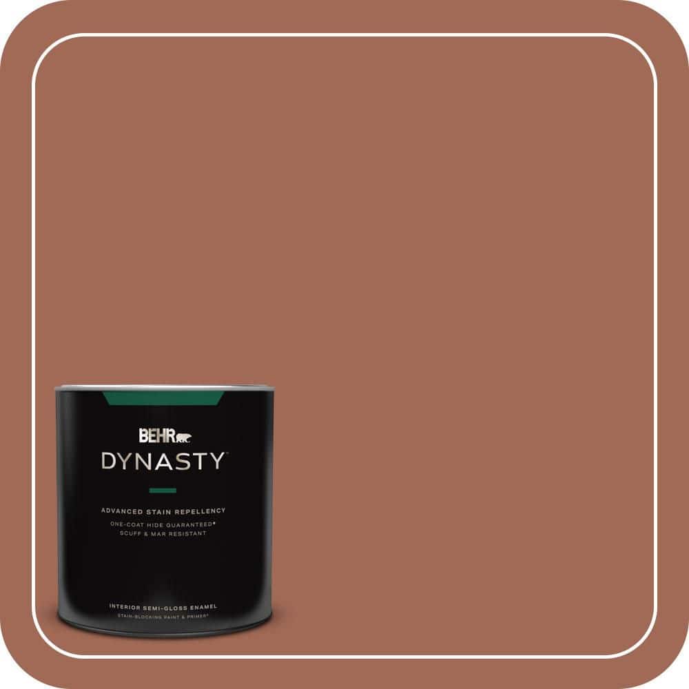 BEHR DYNASTY 1 qt. #S180-6 Perfect Penny One-Coat Hide Semi-Gloss Enamel Interior Stain-Blocking Paint and Primer