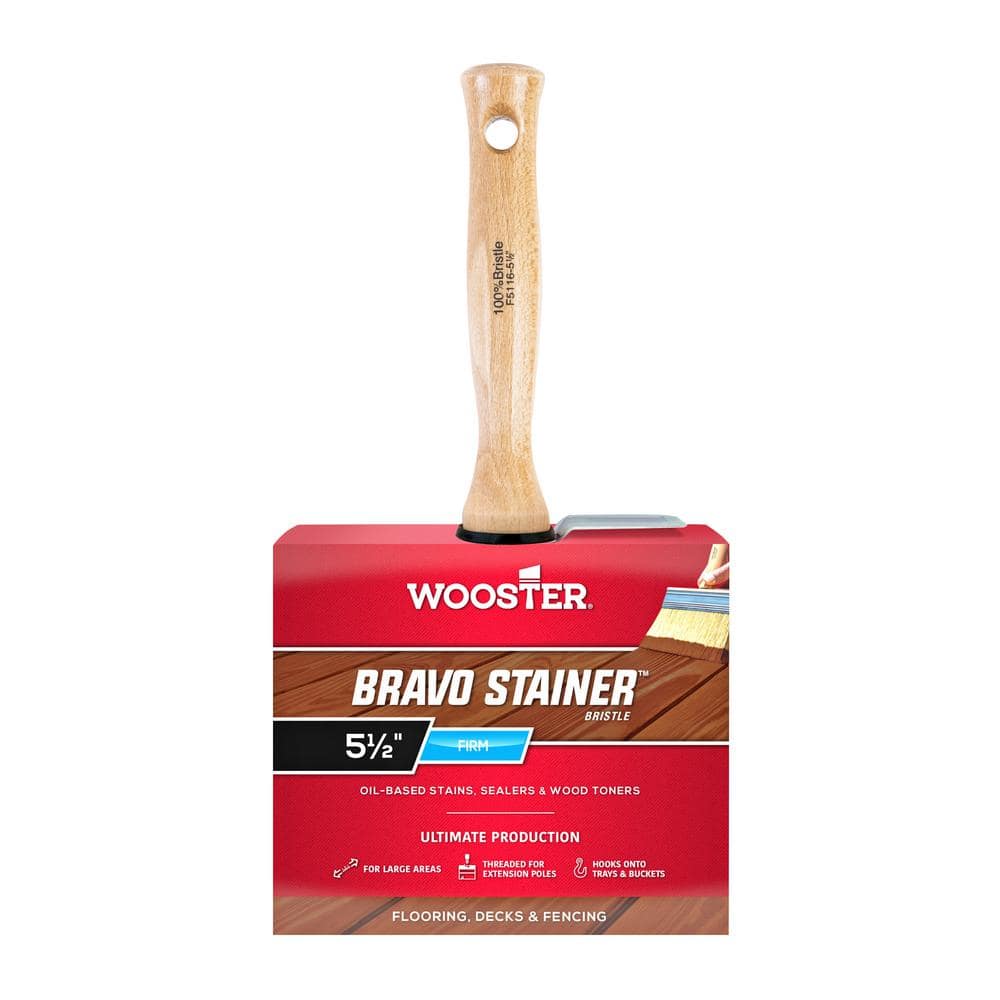 Wooster 5-1/2 in. Bravo Stainer Bristle Brush (1)