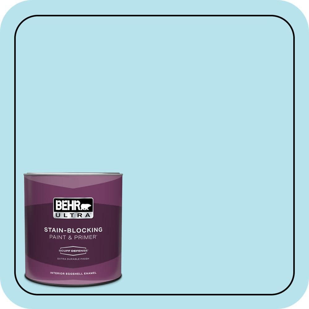 BEHR ULTRA 1 qt. #P490-1 Ocean Front Extra Durable Eggshell Enamel Interior Paint & Primer