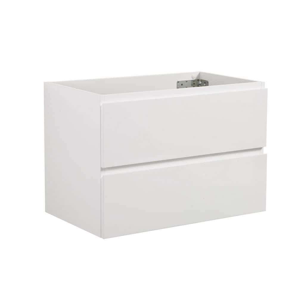 Unbranded 24 in. Floating Bath Vanity Cabinet without Top in White Pre-assembled with 2 Drawers (3)