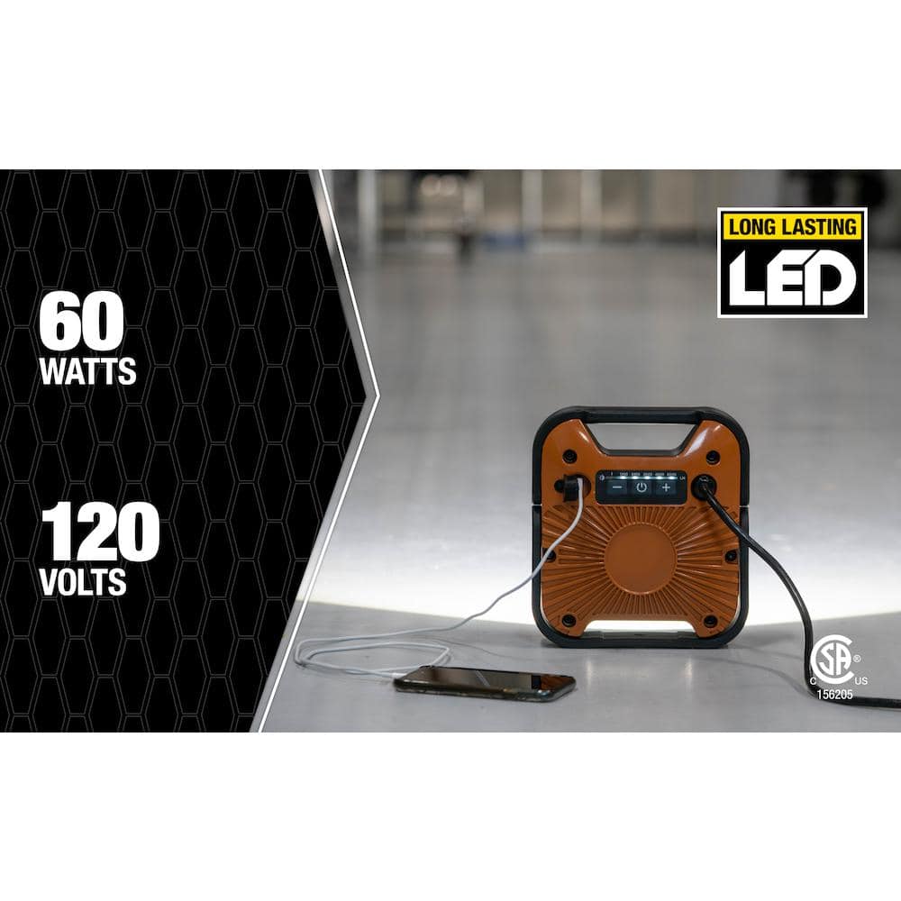 Southwire 6,000 Lumens LED Work Light, with USB Power Outlet (2)