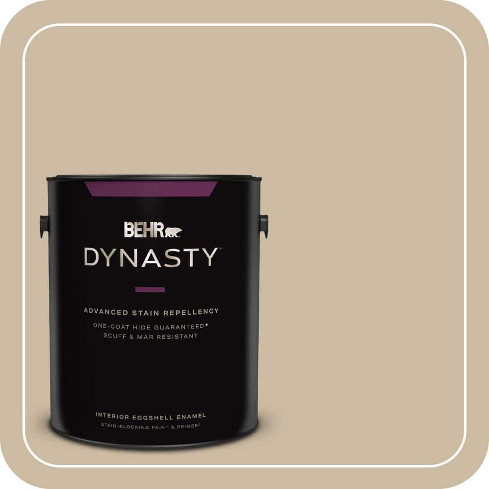 BEHR DYNASTY 1 gal. #MQ2-26 Windsor Tan One-Coat Hide Eggshell Enamel Interior Stain-Blocking Paint & Primer