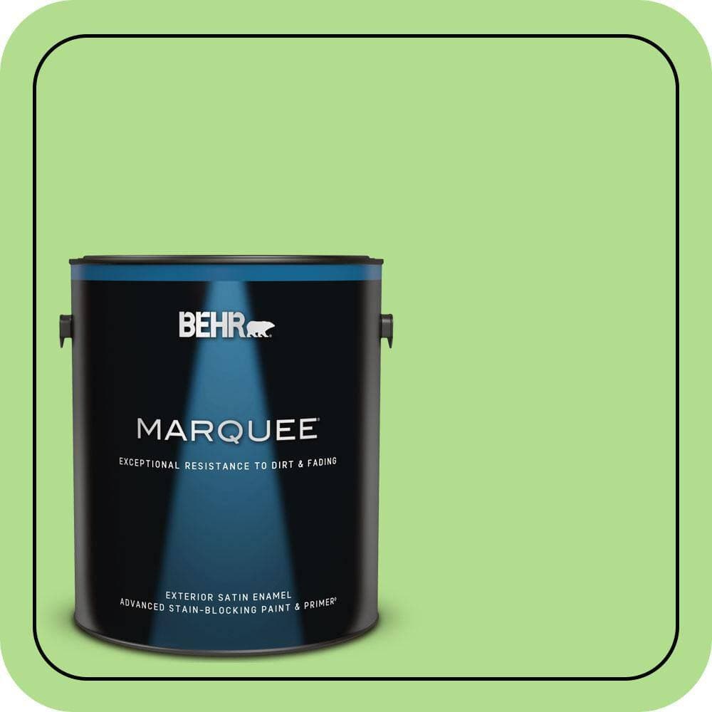 BEHR MARQUEE 1 gal. #MQ4-46 Early Spring Satin Enamel Exterior Paint & Primer