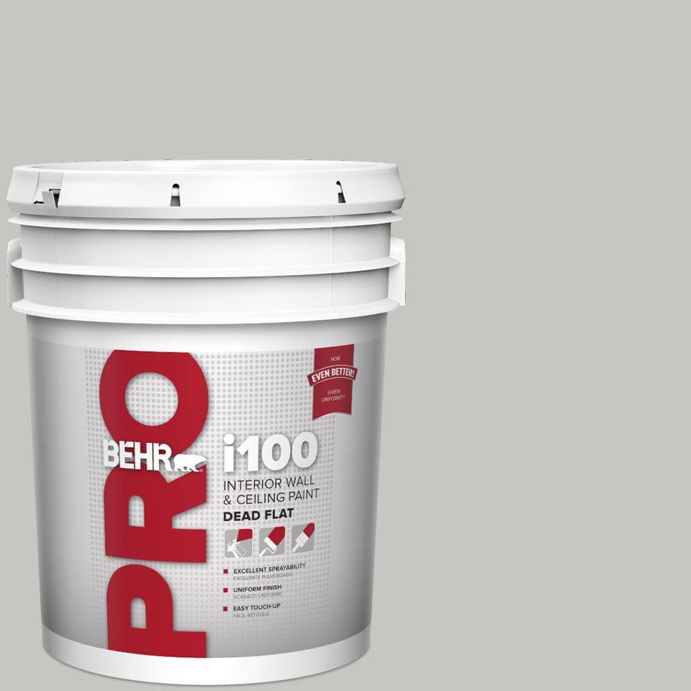 BEHR PRO 5 gal. #PPF-29 Traditional Gray Dead Flat Interior Paint (1)
