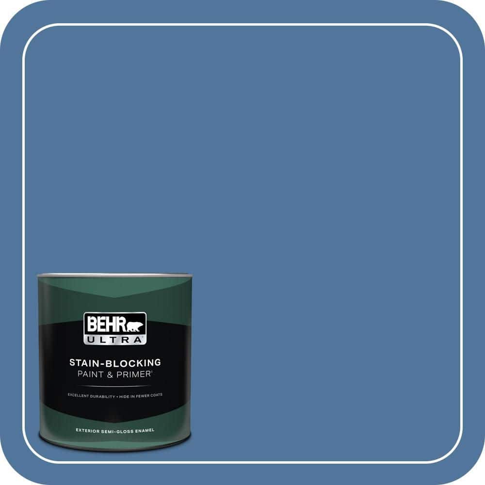 BEHR ULTRA 1 qt. #580D-6 Liberty Semi-Gloss Enamel Exterior Paint & Primer
