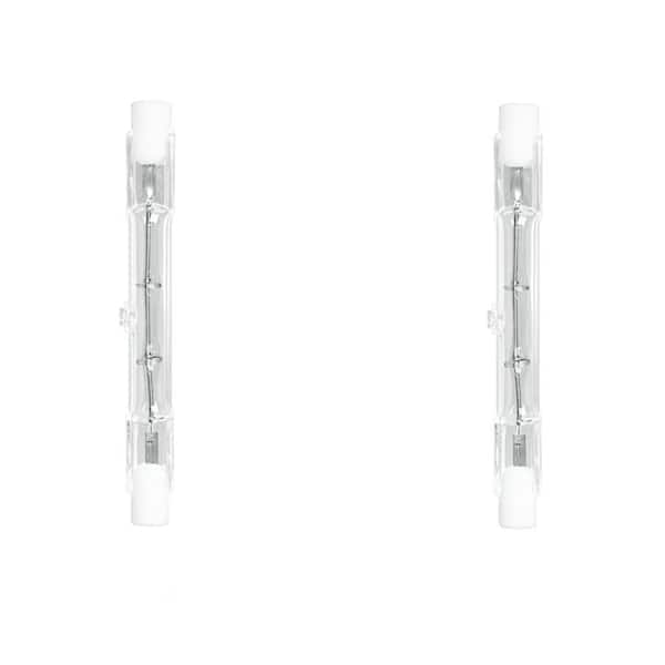 Feit Electric 100-Watt Bright White (2700K) T3 R7 Short Base Dimmable Halogen Light Bulb (2-Pack)