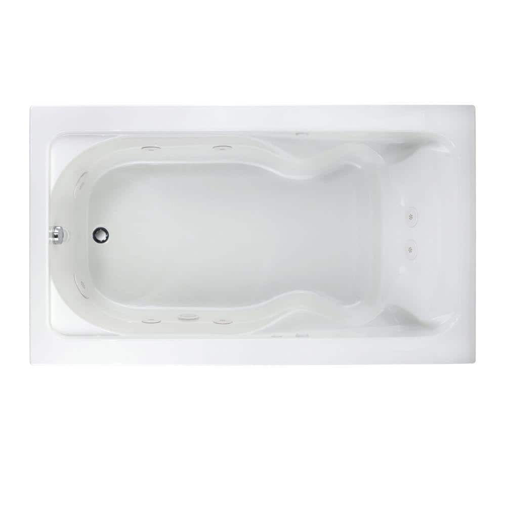 American Standard Cadet EverClean 72 in. x 42 in. Rectangular Whirlpool Bathtub with Reversible Drain in White (1)
