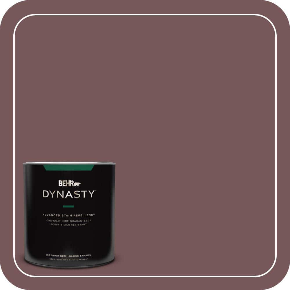 BEHR DYNASTY 1 qt. #MQ1-48 Czarina One-Coat Hide Semi-Gloss Enamel Interior Stain-Blocking Paint and Primer