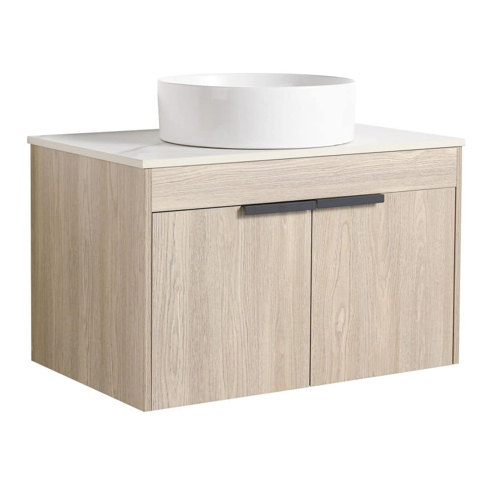 LIVACA White Oak 30 in. Bath Vanity Cabinet without Top Unassembled (1)