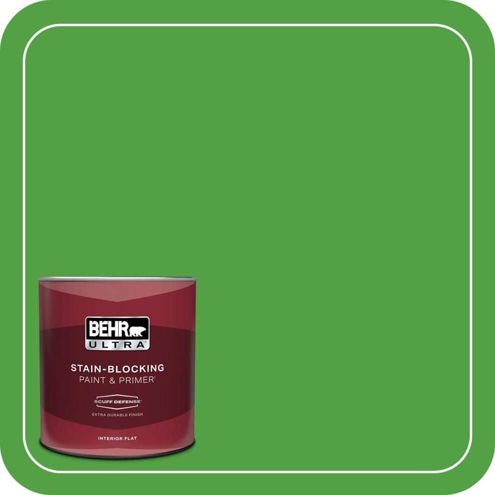 BEHR ULTRA 1 qt. #S-G-440 Green Acres Extra Durable Flat Interior Paint & Primer