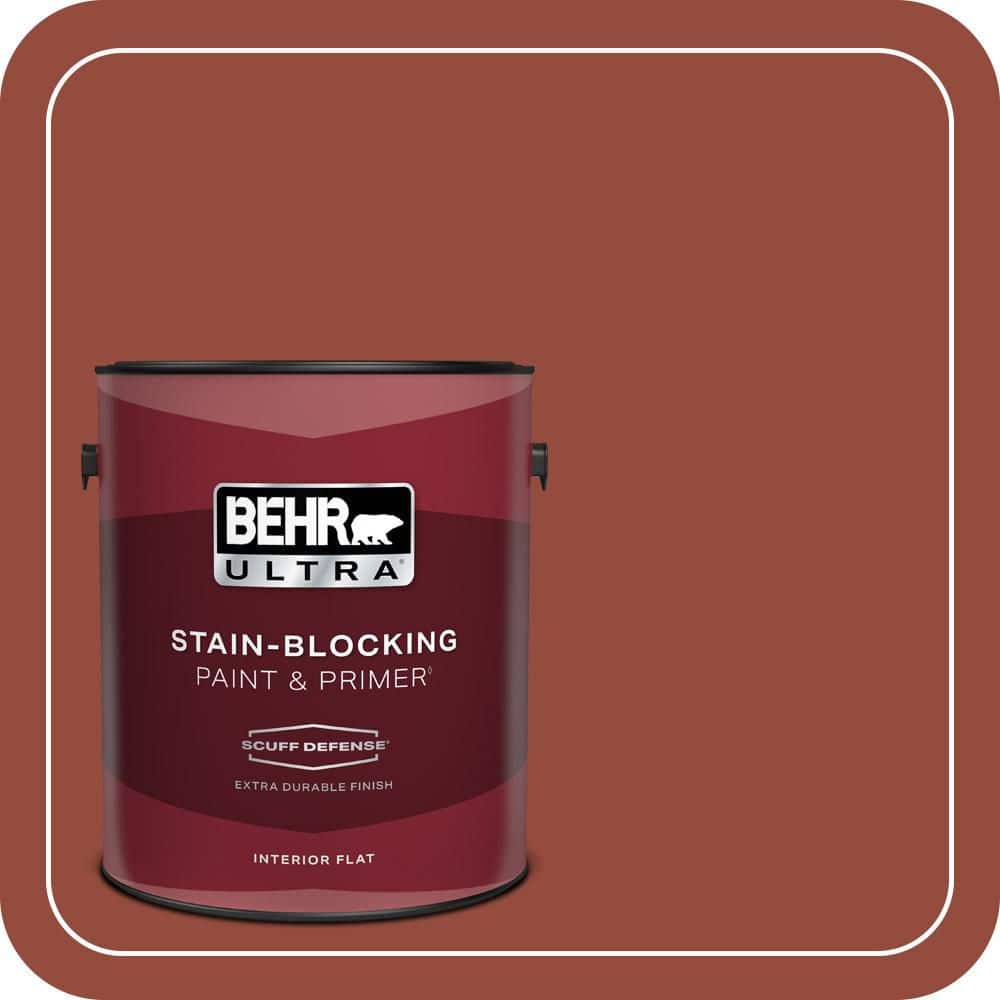 BEHR ULTRA 1 gal. #S-H-200 New Brick Extra Durable Flat Interior Paint & Primer