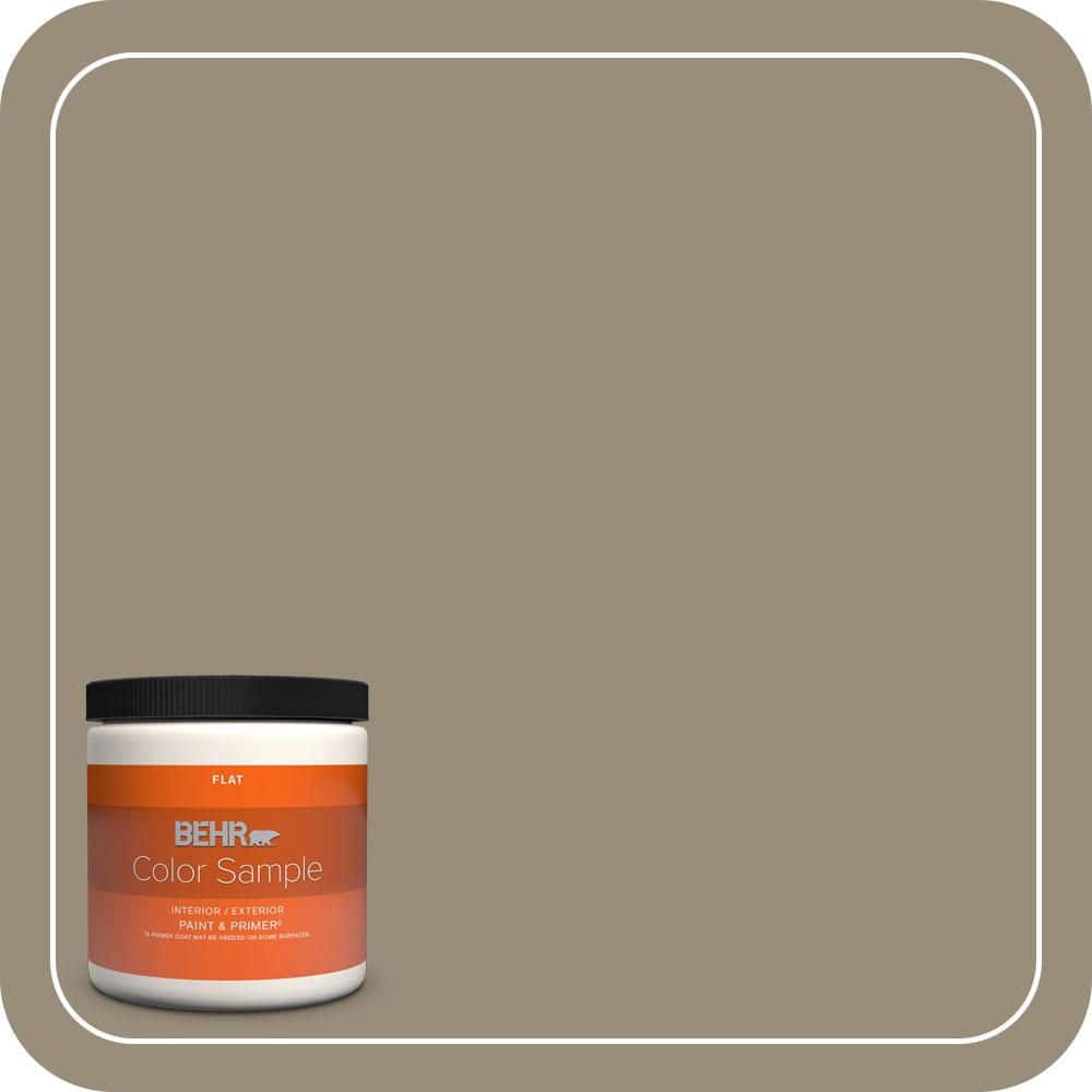 BEHR PREMIUM PLUS 8 oz. #MQ6-29 Lost Canyon Flat Interior/Exterior Paint & Primer Color Sample (1)
