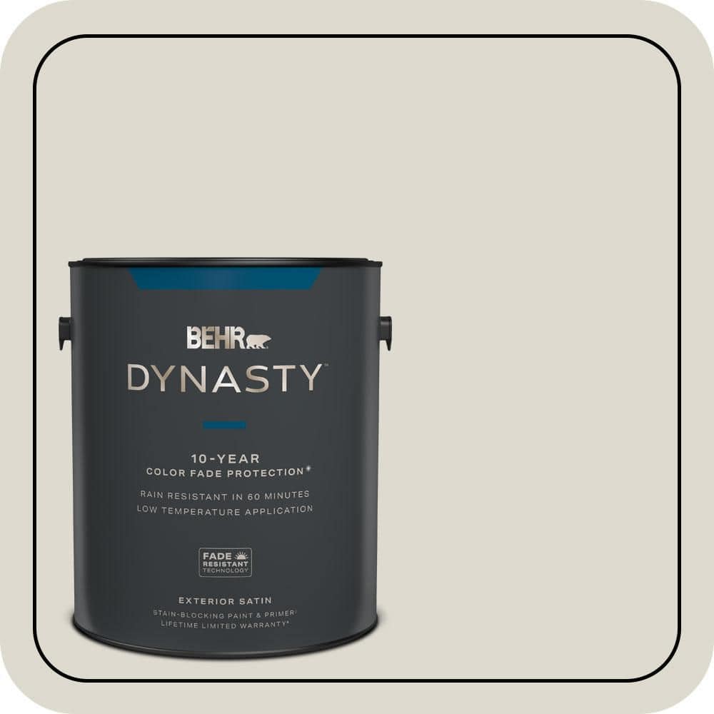BEHR DYNASTY 1 gal. #MQ3-18 Ginger Sugar Satin Enamel Exterior Stain-Blocking Paint & Primer
