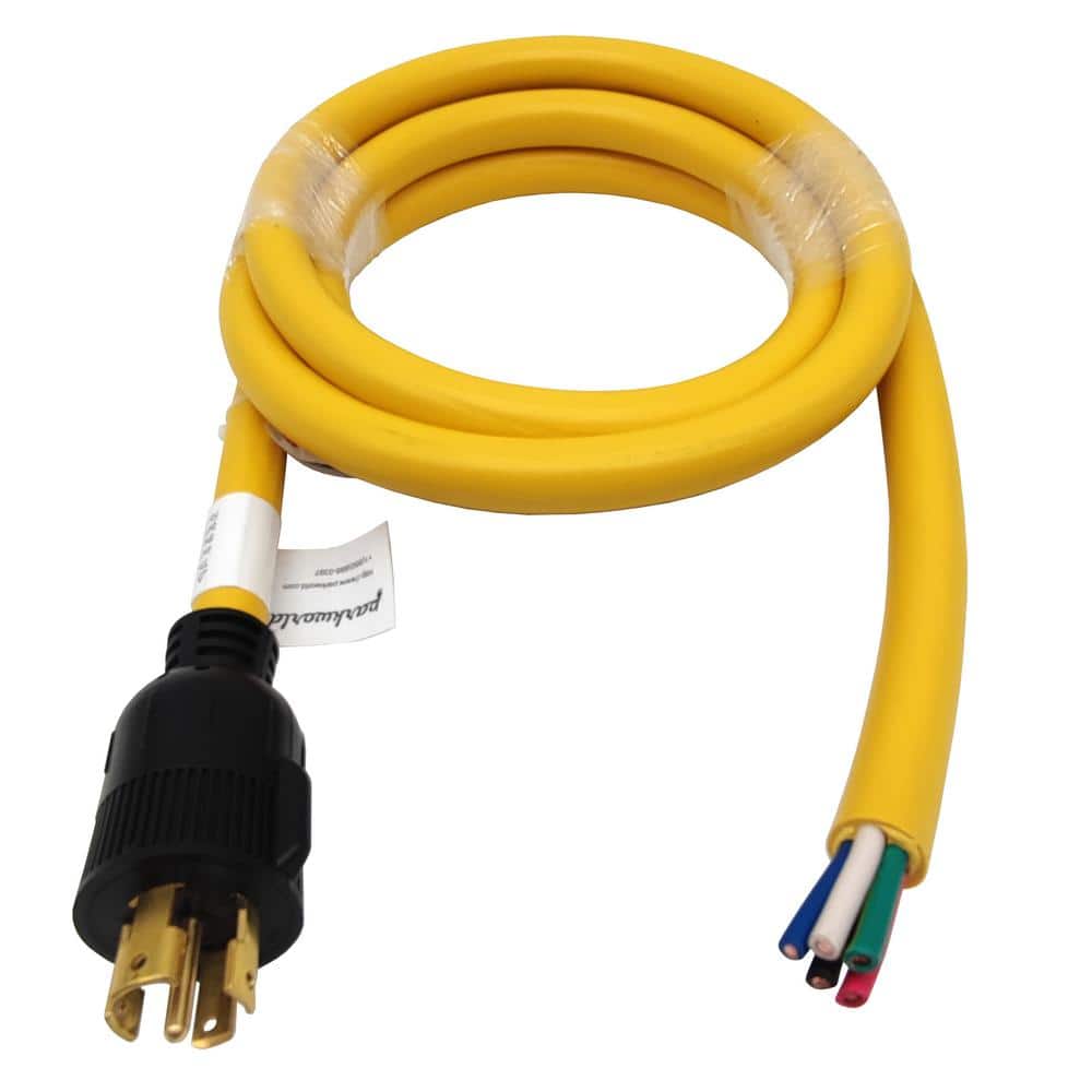 parkworld 8 ft. 10/5 30 Amp, Yellow 120-Volt/208-Volt Twist Lock NEMA L21-30 Replacement Power Cord (L21-30P to 5-Wire), UL Listed