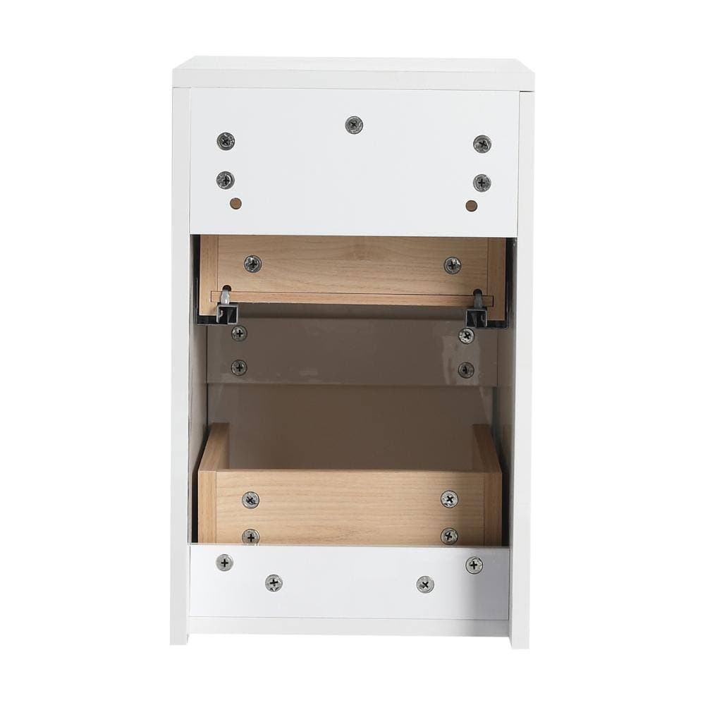 UPIKER 11.8 in. W x 17.9 in. D x 18.9 in. H Bathroom Storage Wall Cabinet in Glossy White (3)