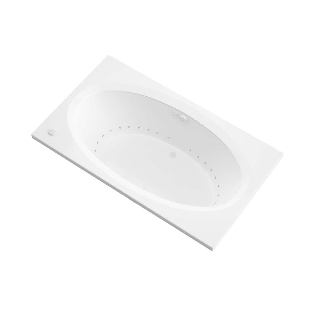 Universal Tubs Imperial Series 71 in. x 42 in. Rectangular Air Bathtub with Center Drain and Aromatherapy in Glossy Smooth White (1)