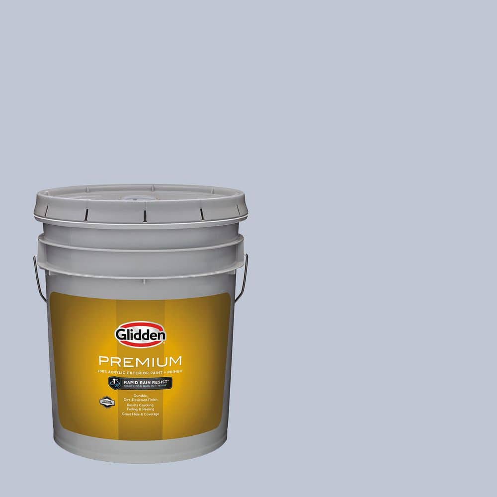 Glidden Premium 5 gal. PPG1165-3 Northern Exposure Flat Exterior Latex Paint