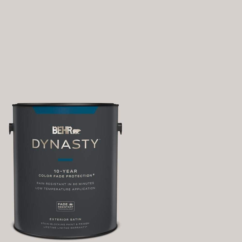 BEHR DYNASTY 1 Gal. #N140-1A Soft Lilac Satin Enamel Exterior Stain-Blocking Paint and Primer